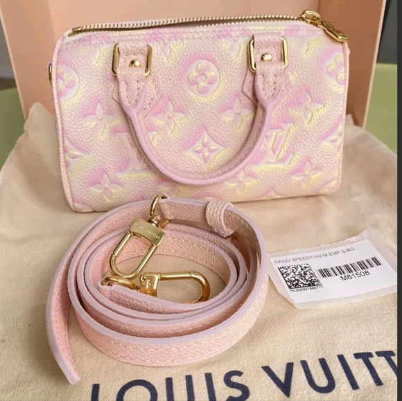 Louis Vuitton | Bags | Louis Vuitton Nano Speedy M858 Pink